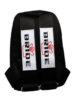 Brand New JDM Bride Racing Black Harness Adjustable Shoulder Strap Backpack